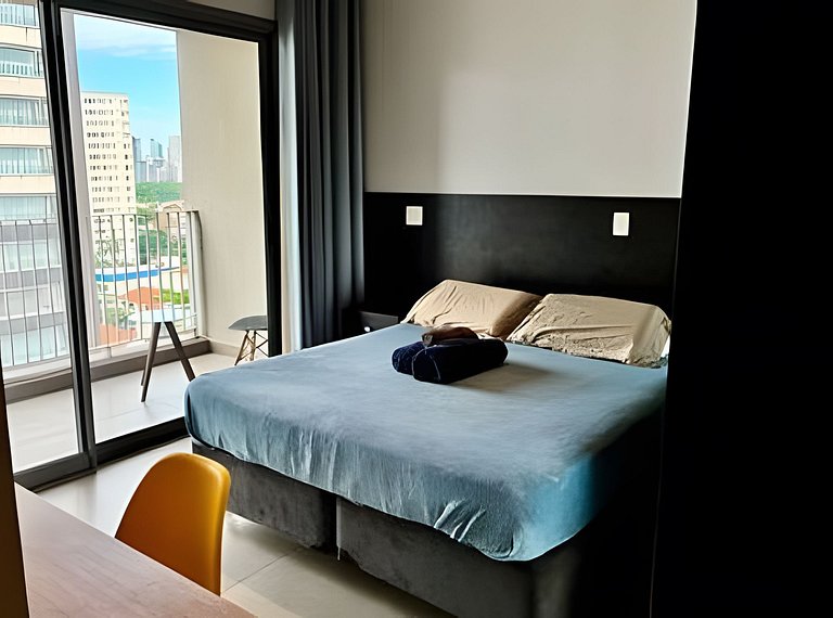 Studio de Luxo c/ piscina, academia e garagem (91)