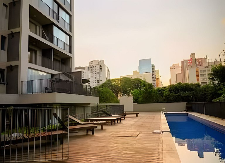 Studio de Luxo c/ piscina, academia e garagem (91)