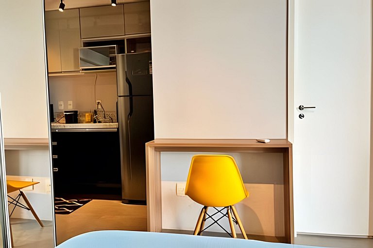 Studio de Luxo c/ piscina, academia e garagem (91)