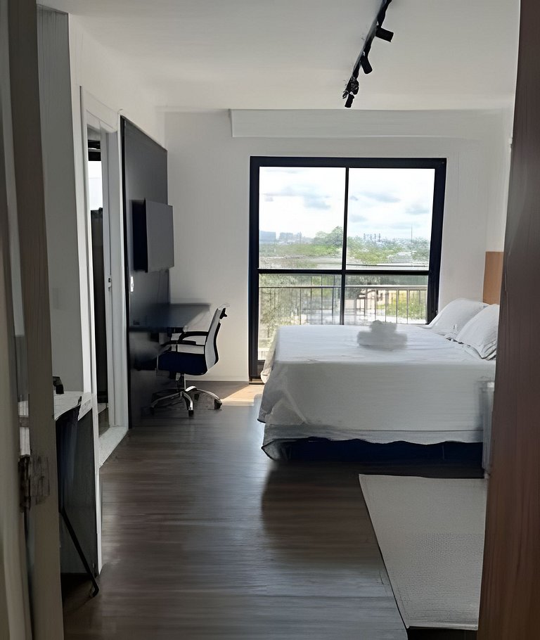 Studio Charmoso c/ Academia, Piscina e vaga (1105)
