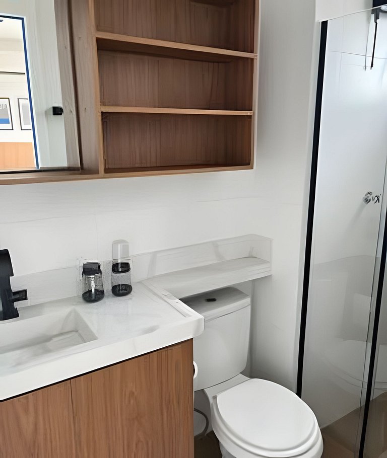 Studio Charmoso c/ Academia, Piscina e vaga (1105)
