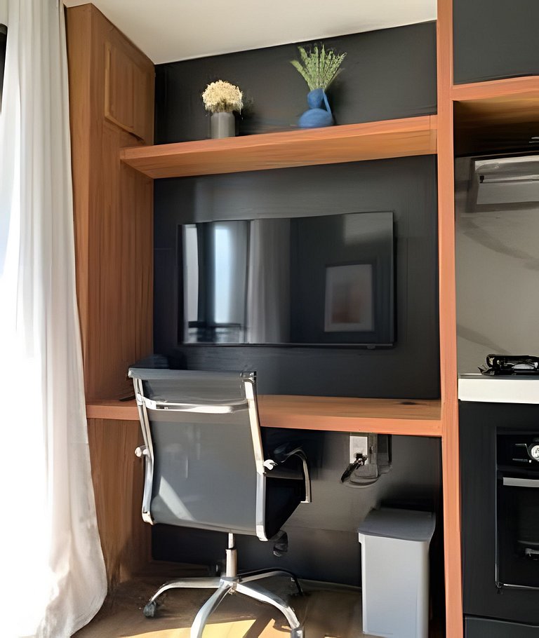 2 Dorm Charmoso c/ Academia, Piscina e vaga (902)