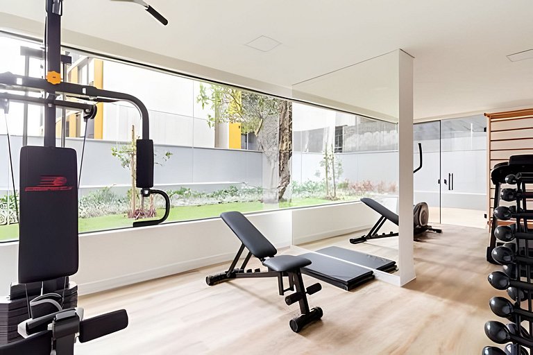 Studio com academia, coworking e metrô (23)