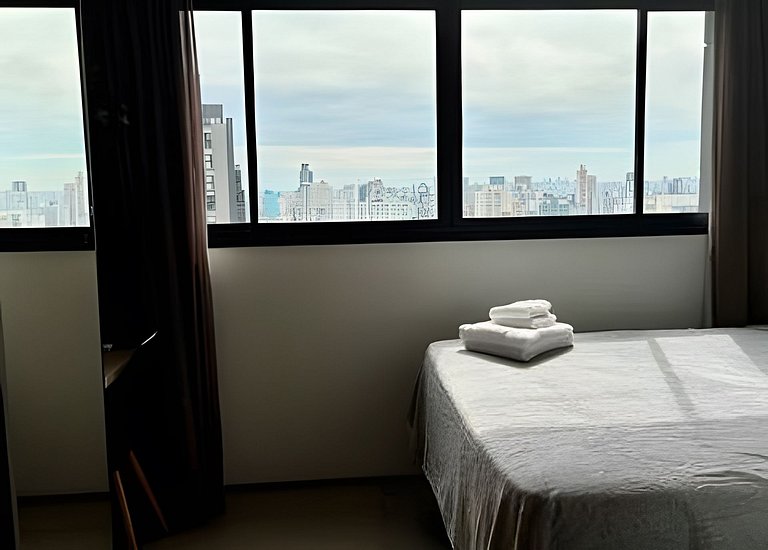 Studio com academia, rooftop e coworking(1904)