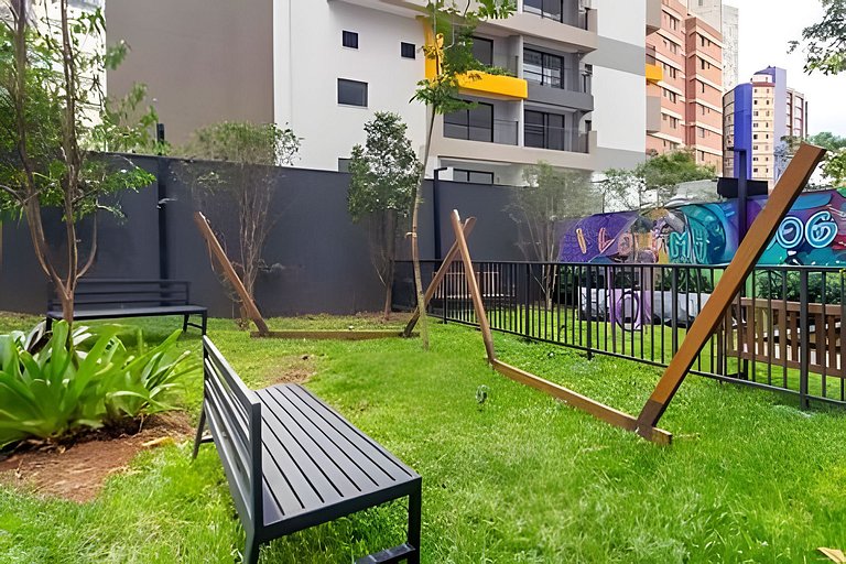 Studio com academia, rooftop e coworking(1904)