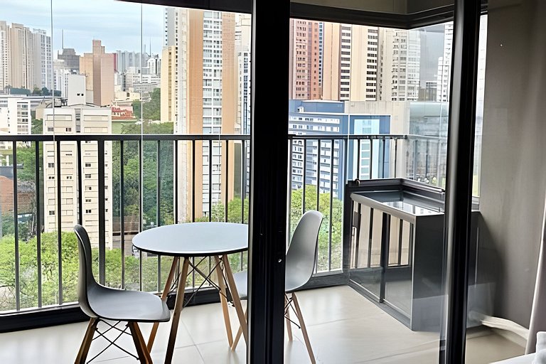 Studio com academia, rooftop e coworking(1219)