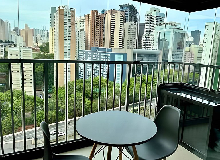 Studio com academia, rooftop e coworking(1219)