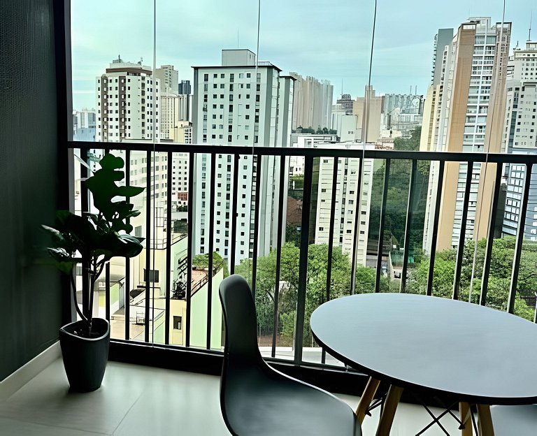 Studio com academia, rooftop e coworking(1219)
