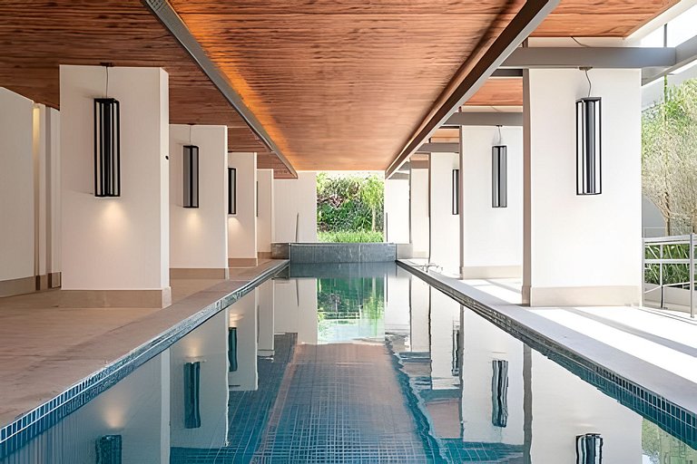 Studio c/ piscina, academia e próx. metrô (411)