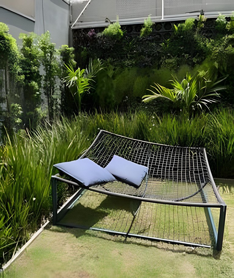 Studio c/ piscina, academia e próx. metrô (411)