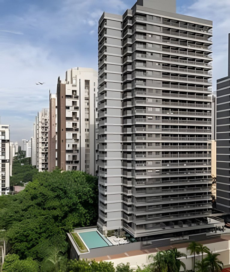 Apto c/ piscina, academia e próx. metrô (1213)