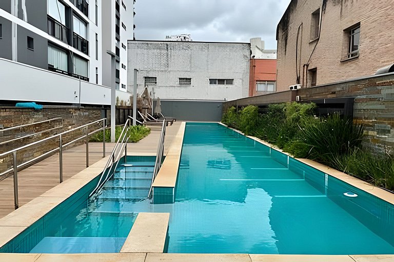 Studio de Luxo c/ piscina, academia e garagem(902)
