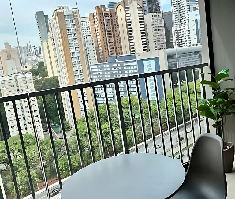 Studio com academia, rooftop e coworking(1221)