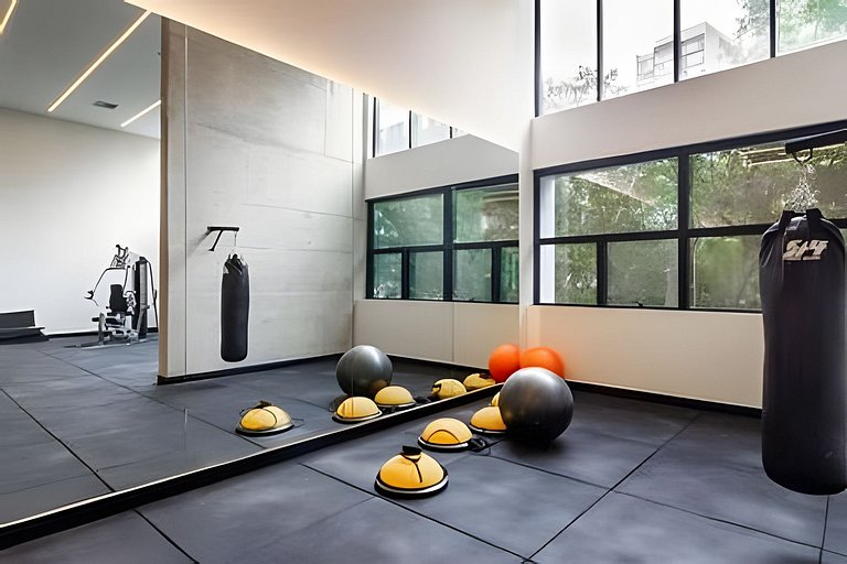 Studio com academia, rooftop e coworking(1221)