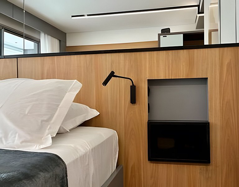 Apto de luxo com spa, academia próx metrô (419)
