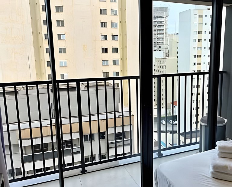 Studio com academia, rooftop e coworking(1216)