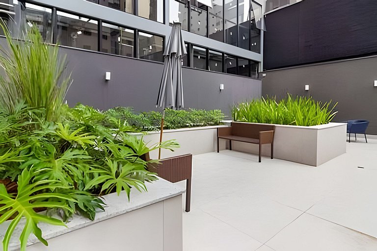 Studio com academia, rooftop e coworking(1216)