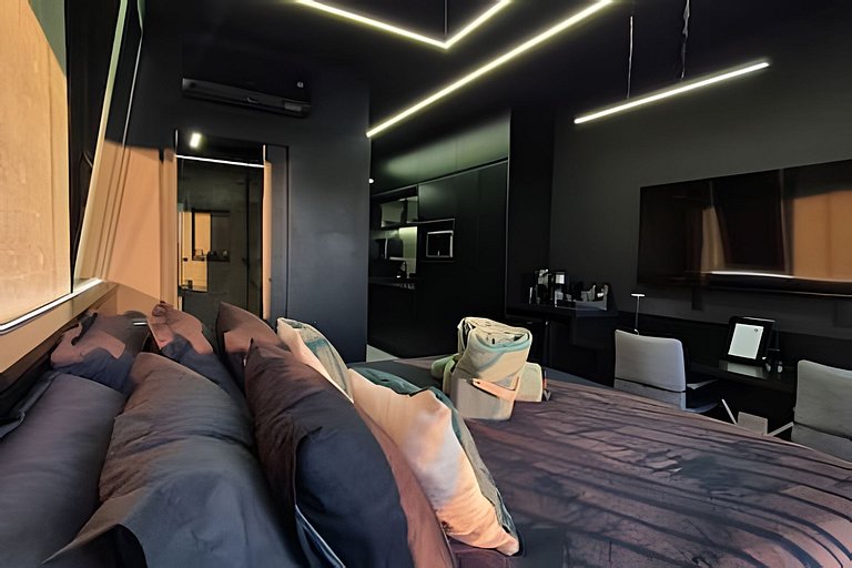 Apto de luxo com spa, academia próx metrô (521)