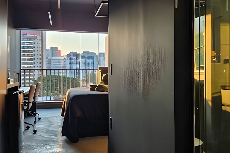 Apto de luxo com spa, academia próx metrô (521)