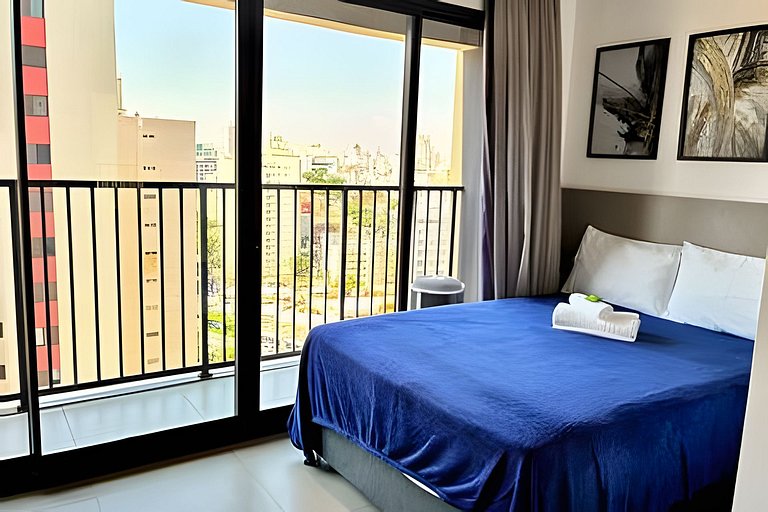 Studio com academia, rooftop e coworking(1201)