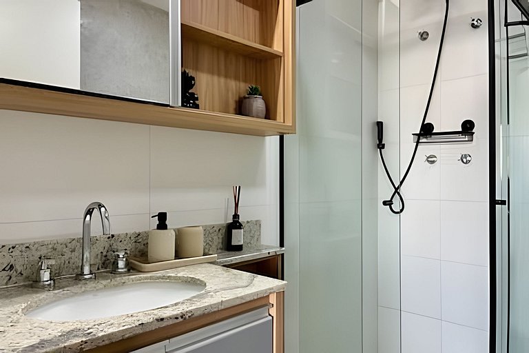 Studio novo e moderno próx metrô e Expo SP (104)