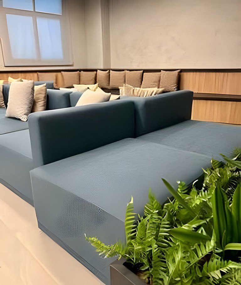 Studio Moderno cama king, academia e piscina (312)